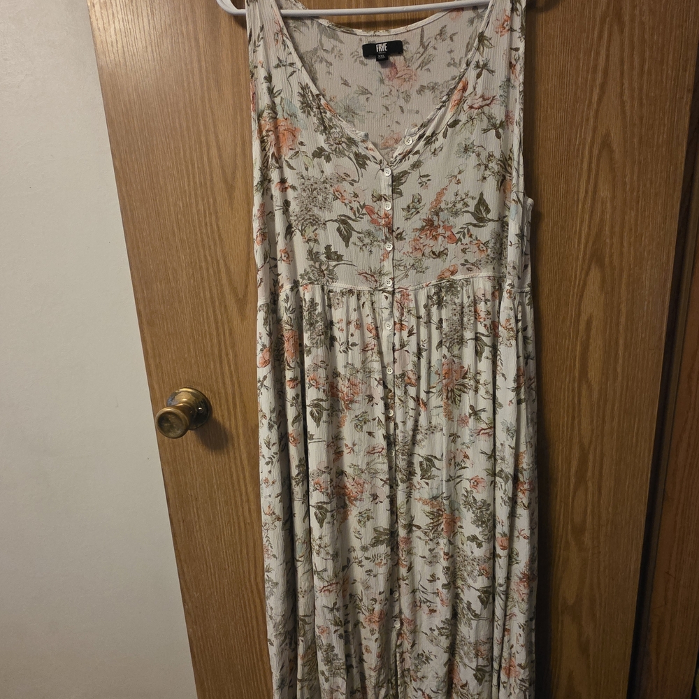 H&M Floral Maxi Dress - Cream and Orange